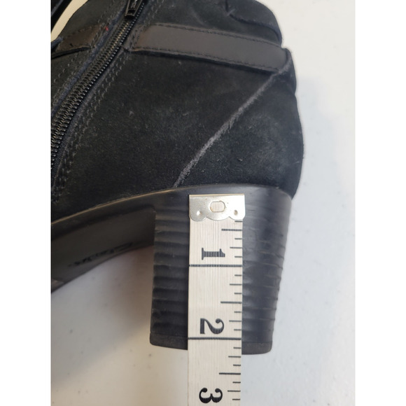 Clarks Black Ankle Boots with Buckle Detail - Picture 5 of 9